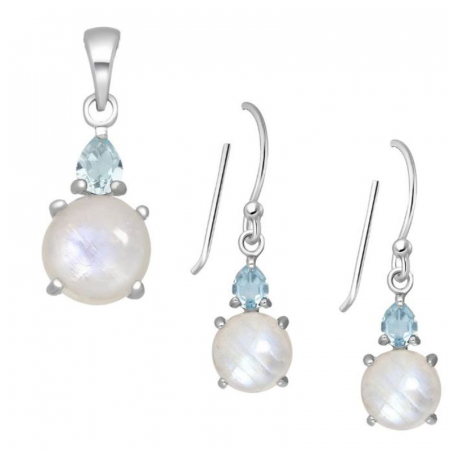 Bijuterii topaz - Set argint Magia Lunii
