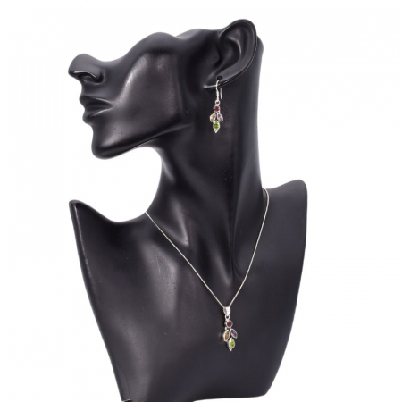 Set argint mix pietre semipretioase - granat, citrin, peridot, ametist [1]