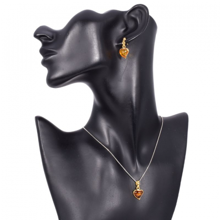 Set argint placat cu aur 14K, chihlimbar [1]