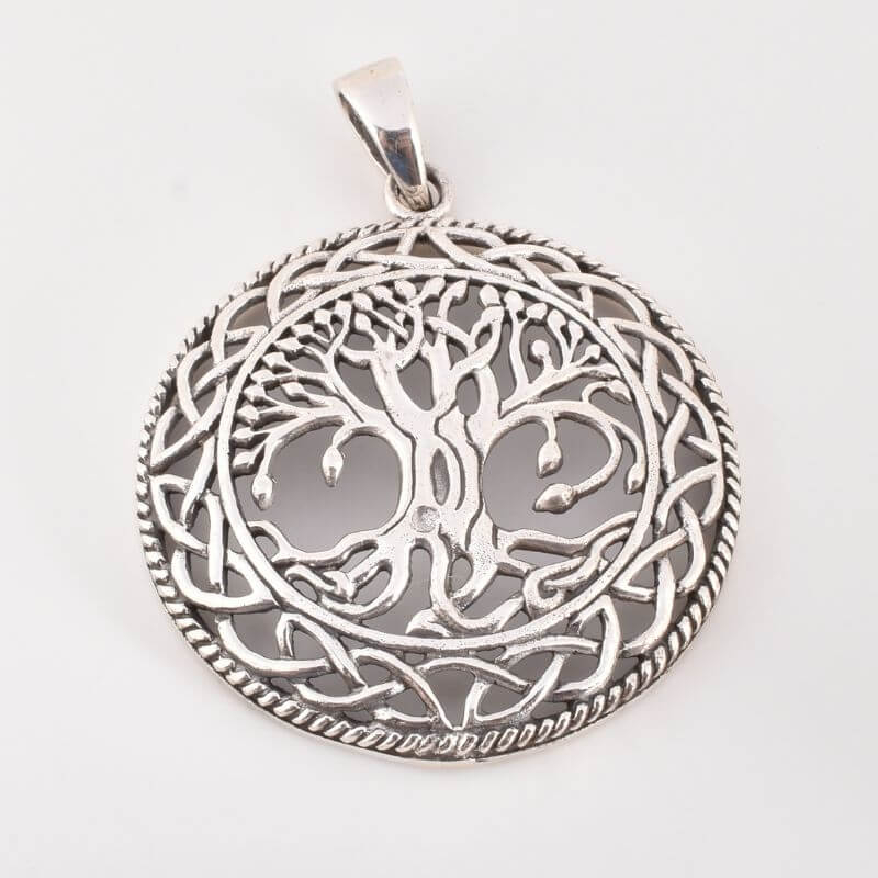 cross Through translate Pandantiv argint Copacul Vietii cu noduri celtice