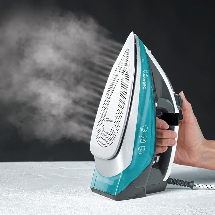 Fier de Călcat cu Abur Polti Vaporella Quick & Slide QS220, Talpă Înveliș Ceramic, 2400 W, Jet abur 250 gr, Rezervor 350 ml, Gri/Verde [6]