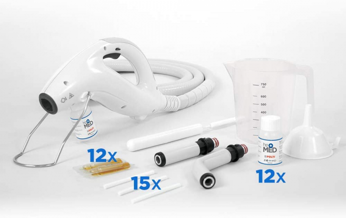 Aparat Contra Plosnitelor si pentru Indepartarea Insectelor si Gandacilor, Dezinfectare și Curatare cu Abur, Polti Sani System Business, Abur pana la 180°C, 2250 W, 4 Bar, Alb/Albastru [11]