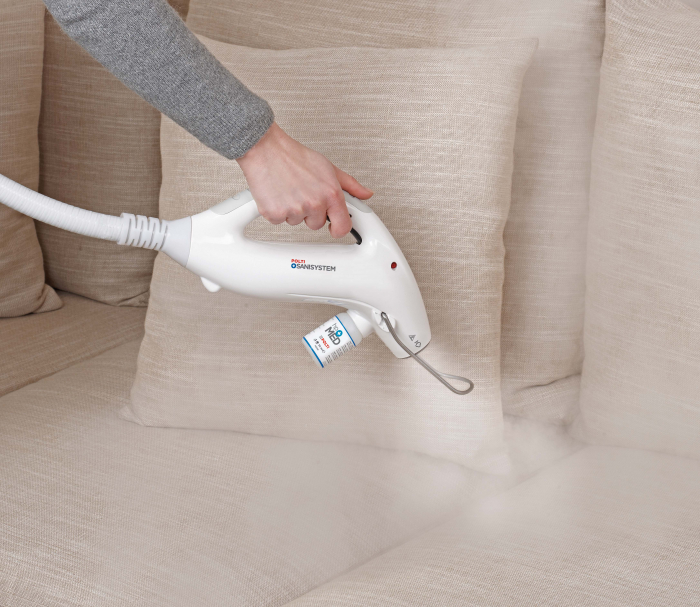 Aparat Contra Plosnitelor si pentru Indepartarea Insectelor si Gandacilor, Dezinfectare și Curatare cu Abur, Polti Sani System Business, Abur pana la 180°C, 2250 W, 4 Bar, Alb/Albastru [8]
