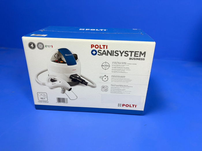 Aparat Contra Plosnitelor si pentru Indepartarea Insectelor si Gandacilor, Dezinfectare și Curatare cu Abur, Polti Sani System Business, Abur pana la 180°C, 2250 W, 4 Bar, Alb/Albastru [13]