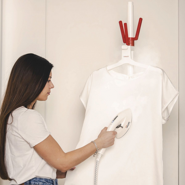 Aparat de Calcat Vertical cu Abur Polti Vaporella Vertical Styler GSF80R, 1,2 l, 5 Bar, 30 sec, talpă dublă ceramică [7]