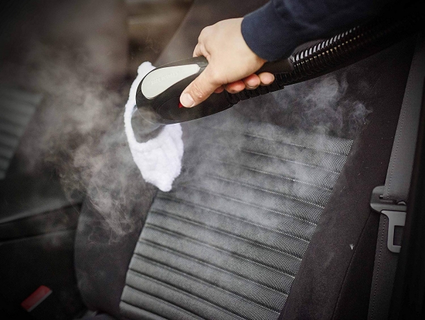 Aspirator cu Abur Polti Vaporetto Lecoaspira FAV 50, 2450 W, Cu Functie de Spalare/Uscare si Filtrare Prin Apa, Alb/Rosu [15]
