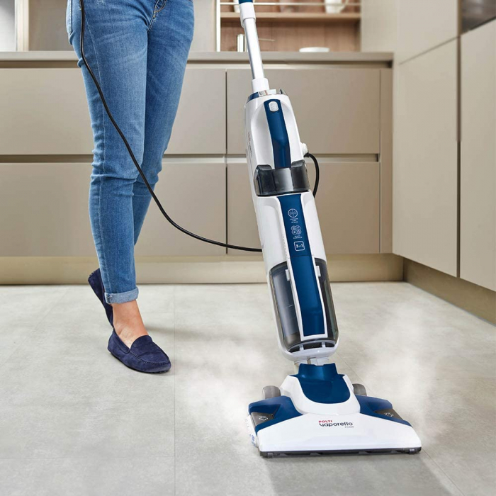 Aspirator Vertical cu Abur, Multifunctional, Polti Vaporetto 3 Clean Blue, 1800 W, 0.5 l, Cyclonic, Alb/Albastru [5]