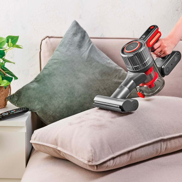Aspirator Vertical fără Fir Polti Forzaspira D-Power SR550, Multiciclonic, Reîncărcabil, Motor Digital, 3 Programe, Autonomie Lucru 40 min, 0.6 l, Roșu/Gri [5]