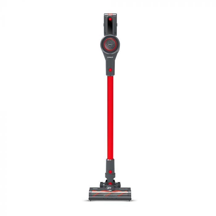 Aspirator Vertical fără Fir Polti Forzaspira D-Power SR550, Multiciclonic, Reîncărcabil, Motor Digital, 3 Programe, Autonomie Lucru 40 min, 0.6 l, Roșu/Gri [3]