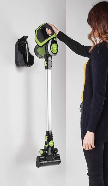 Aspirator Vertical Polti Forzaspira Slim SR110, Fara Sac, Fara Fir, Baterie 21,9V Li-Ion, Autonomie de lucru 50 min, 2.6 Kg, Negru/Verde [3]