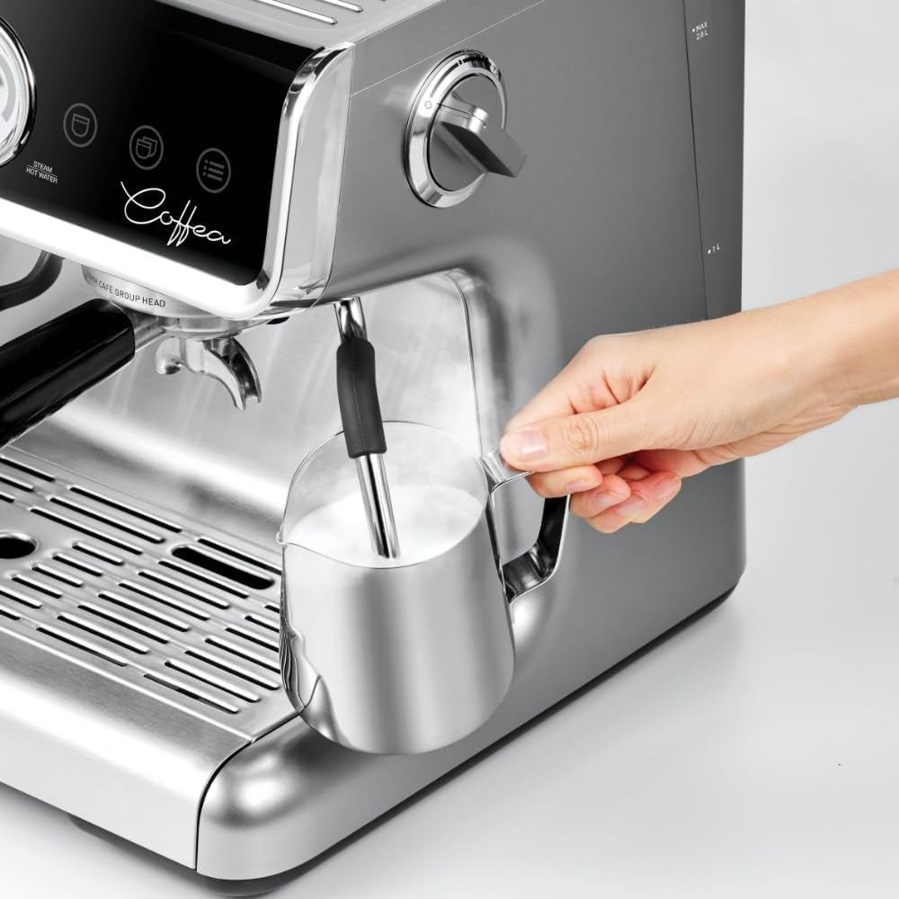 Espressor profesional manual cu rasnita de cafea, Polti Coffea G50S, 2,8l, 1550W,15 bar, pentru espresso si cappuccino [5]