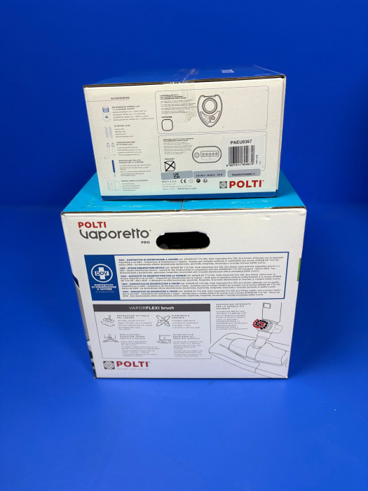 KIT Profesional Polti pentru Eliminarea Ploșnițelor, Autonomie Nelimitată de Funcționare, 1900 W, Emisie Abur până la 140 gr/min, 15 Accesorii, 5,5 BAR, Funcție Turbo, Abur până la 180°C, Alb/Albastru [3]