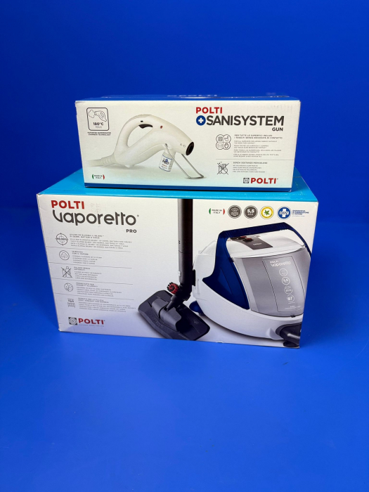 KIT Profesional Polti pentru Eliminarea Ploșnițelor, Autonomie Nelimitată de Funcționare, 1900 W, Emisie Abur până la 140 gr/min, 15 Accesorii, 5,5 BAR, Funcție Turbo, Abur până la 180°C, Alb/Albastru [5]