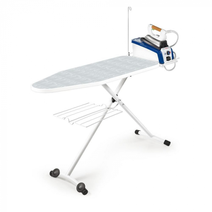 Masa de Calcat Polti Vaporella, Reglabila pe Inaltime, Suport Rufe, Cadru Intarit, Roti Transport, 43,5 x 10 x 167 cm [3]