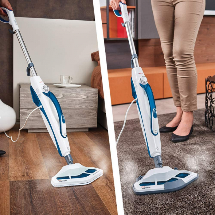 Mop cu Abur Polti Vaporetto SV 460 Double, 15 in 1, 1500 W, 2.4Kg, Alb/Albastru [7]