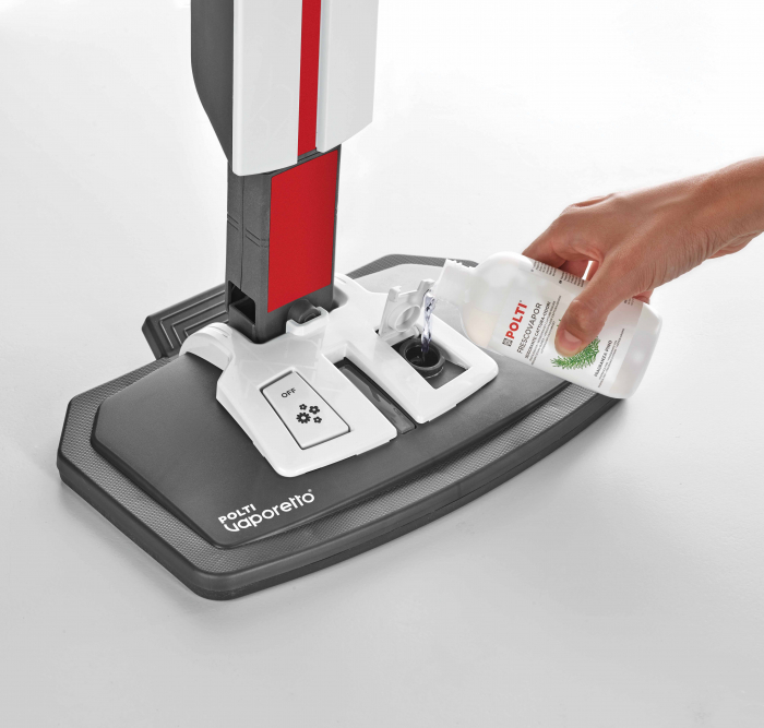 Mop cu Abur Polti Vaporetto SV650_Style 2 în 1, 1500 W, Abur Reglabil, Mâner Plută, 19 Accesorii, Autonomie Nelimitată, Alb/Roșu [13]