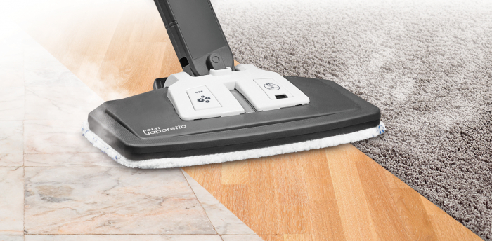 Mop cu Abur Polti Vaporetto SV660_Style 2 în 1, 1500 W, Abur Reglabil, Mâner Plută, 19 Accesorii, Autonomie Nelimitată, Alb/Gri [19]