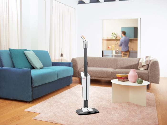 Mop cu Abur Polti Vaporetto SV660_Style 2 în 1, 1500 W, Abur Reglabil, Mâner Plută, 19 Accesorii, Autonomie Nelimitată, Alb/Gri [8]