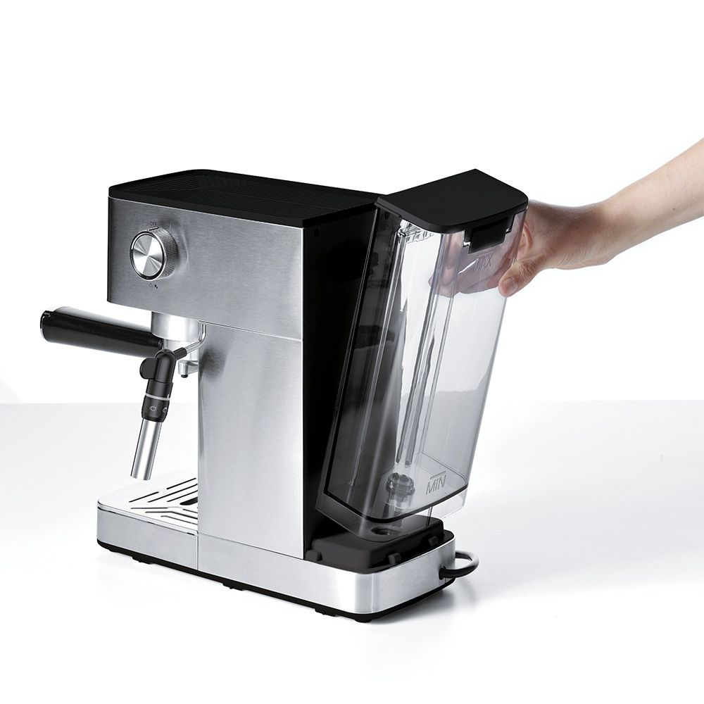 Polti Coffea P10S espressor de cafea pentru espresso și cappuccino, compatibilă cu cafea măcinată și capsule E.S.E. de 44 mm, Steamymilk pentru spumarea laptelui, rezervor detașabil de 1,3 l, 1450 W, [3]