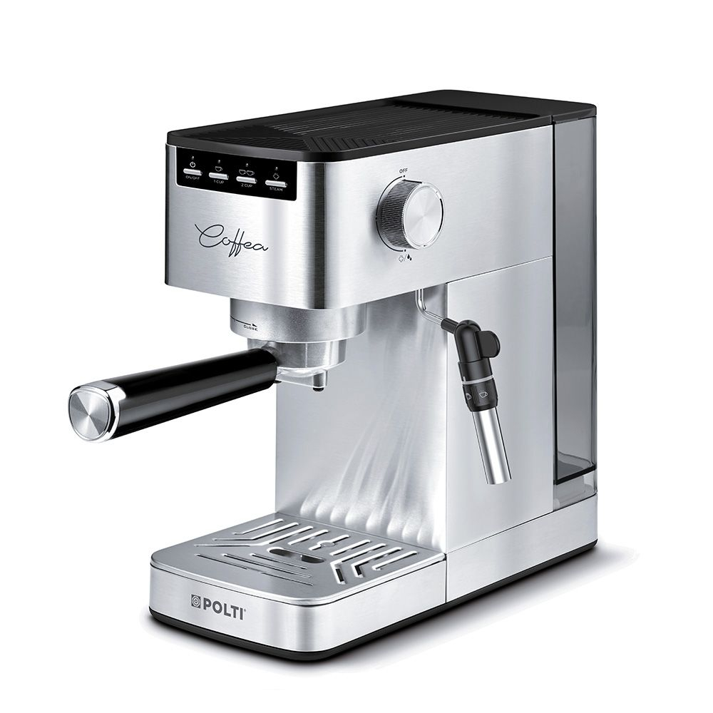 Polti Coffea P10S espressor de cafea pentru espresso și cappuccino, compatibilă cu cafea măcinată și capsule E.S.E. de 44 mm, Steamymilk pentru spumarea laptelui, rezervor detașabil de 1,3 l, 1450 W, [2]