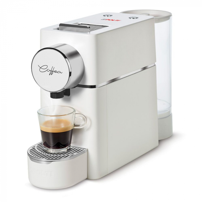 Polti Coffea S18W espressor de cafea pentru espresso si cafea lunga, compatibil cu capsule E.S.E. de 44 mm, rezervor detasabil de 0,85 l, pompa 19 BAR