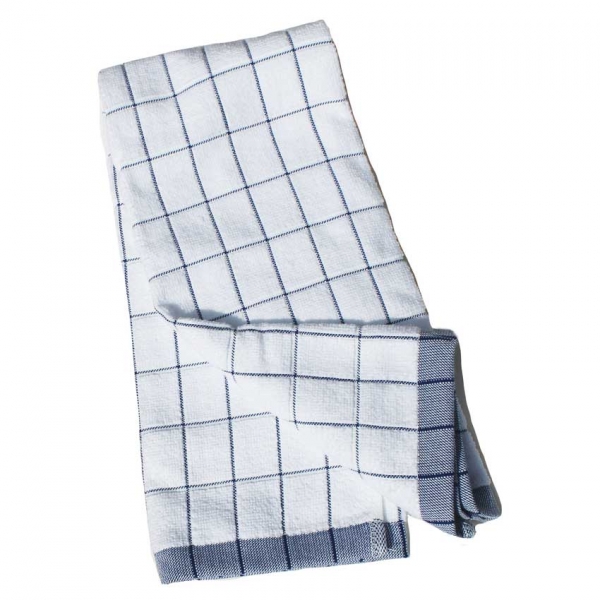 Prosop Premium E-Cloth de Bucatarie pentru Pahare, Farfurii de Portelan, Tacamuri, 60 x 40 cm, Alb/Albastru [6]