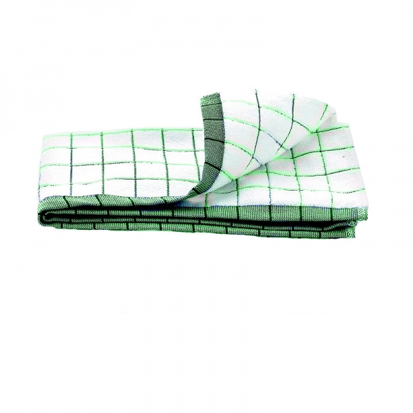 Prosop Premium E-Cloth de Bucatarie pentru Pahare, Farfurii de Portelan, Tacamuri, 60 x 40 cm, Alb/Verde [6]