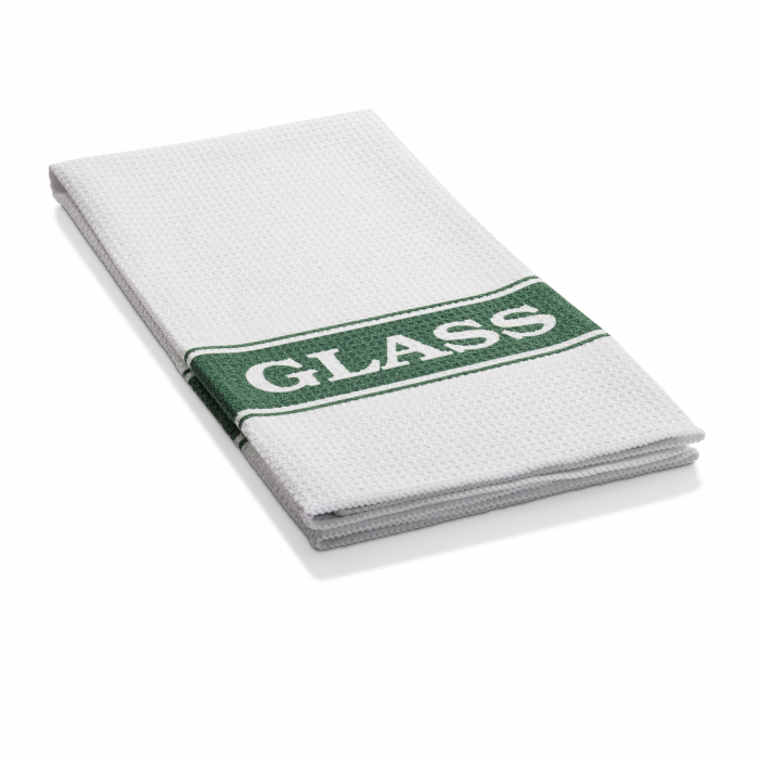 Prosop Premium de Bucatarie E-Cloth pentru Curatat Pahare, 60 x 40 cm, Alb/Verde [2]