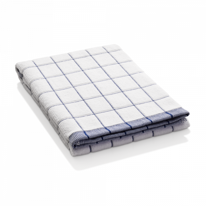 Prosop Premium E-Cloth de Bucatarie pentru Pahare, Farfurii de Portelan, Tacamuri, 60 x 40 cm, Alb/Albastru [3]
