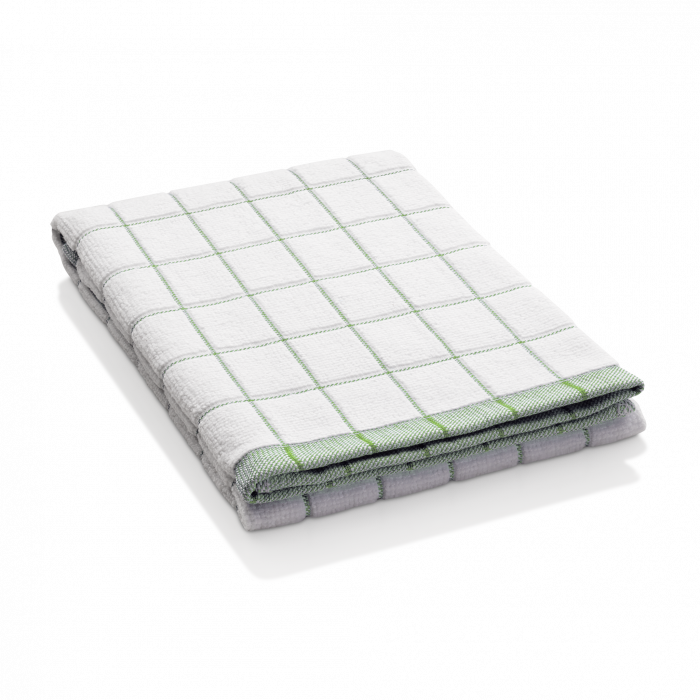 Prosop Premium E-Cloth de Bucatarie pentru Pahare, Farfurii de Portelan, Tacamuri, 60 x 40 cm, Alb/Verde [3]