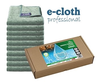 Set 10 x Laveta Premium E-Cloth Universala din Microfibra, Bucatarie, Baie, Geamuri, Praf, 32 x 32 cm, Verde