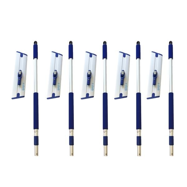 Set 5 x Mop Profesional Premium E-Cloth, Maner + Baza, Telescopic 1-1.5 m, Pardoseli, Hotel, Restaurant, Pub