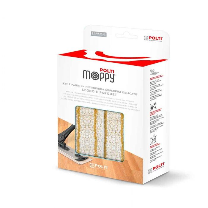 Set Doua Lavete pentru Mop cu Abur fara Fir Polti Moppy, pentru Suprafete Delicate, Lemn, Parchet [3]