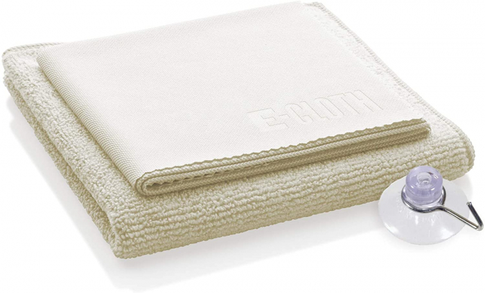 Set Doua Lavete Premium E-Cloth din Microfibra pentru Curatare si Lustruire Cabina de Dus, 32 x 32 cm, Carlig cu Ventuza [3]