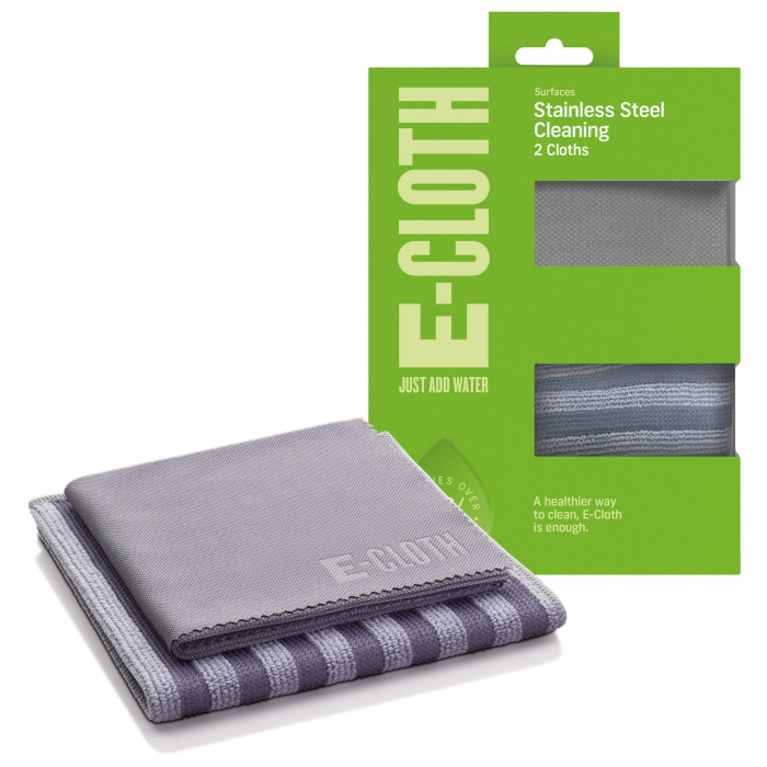 Set Doua Lavete Premium E-Cloth din Microfibra pentru Curatarea si Lustruirea Obiectelor din Inox, 32 x 32 cm e-cloth imagine noua idaho.ro