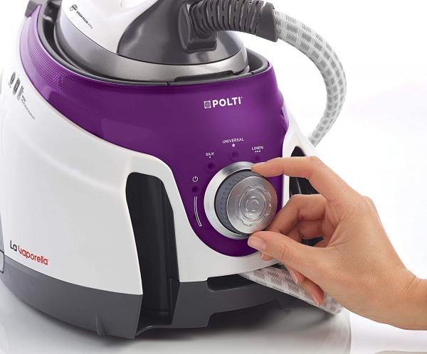 Statie de Calcat Polti La Vaporella XM80R, Talpa Aluminiu, 2350 W, 1.5 l, Boiler 7 Bar, Pompa 15 Bar, Functie Steam Pulse 450 gr, Alb/Fucsia [9]