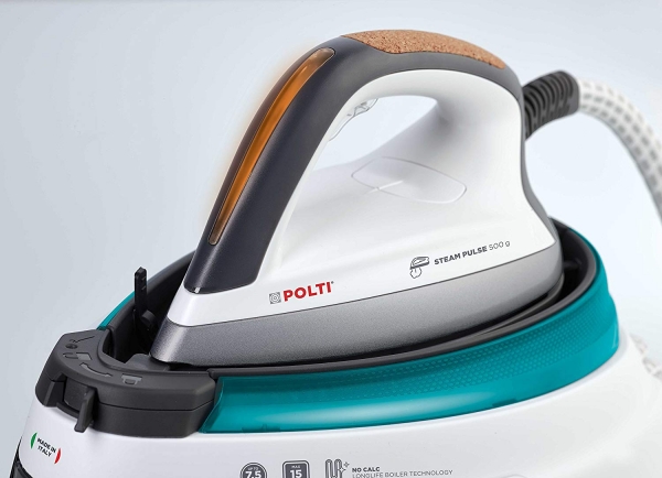 Statie de Calcat Polti La Vaporella XT100C, Talpa Aluminiu, 2350 W, 1.5 l, Boiler 7.5 Bar, Pompa 15 Bar, Functie Steam Pulse 500 gr, Alb/Verde [4]