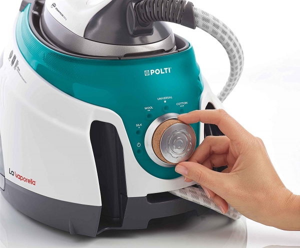 Statie de Calcat Polti La Vaporella XT110C, Talpa Aluminiu, 2350 W, 1.5 l, Boiler 7.5 Bar, Pompa 15 Bar, Functie Steam Pulse 500 gr, Alb/Verde [8]