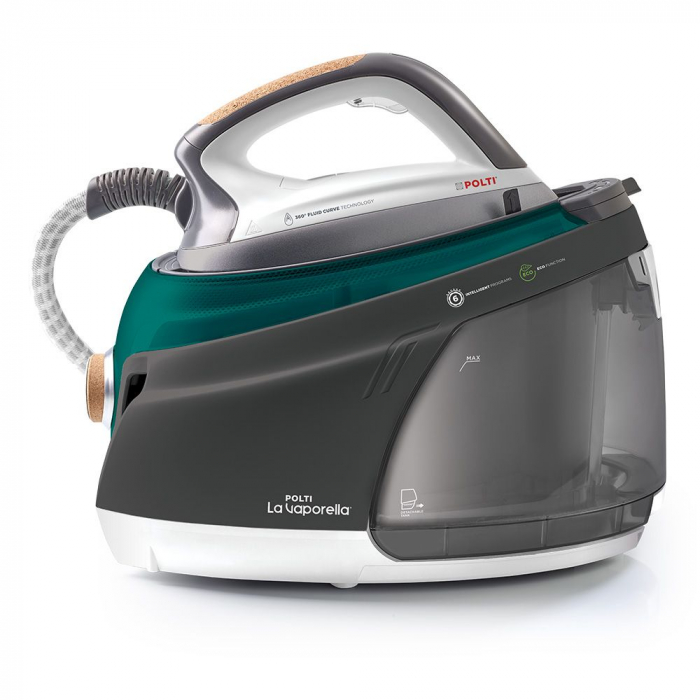 Statie de Calcat Polti La Vaporella XT120C, Talpa Aluminiu, 2350 W, 1.5 l, Boiler 8.5 Bar, Pompa 15 Bar, Functie Steam Pulse 600 gr, Alb/Verde [6]