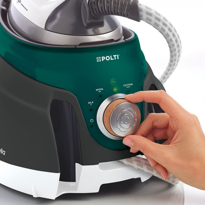 Statie de Calcat Polti La Vaporella XT120C, Talpa Aluminiu, 2350 W, 1.5 l, Boiler 8.5 Bar, Pompa 15 Bar, Functie Steam Pulse 600 gr, Alb/Verde [4]