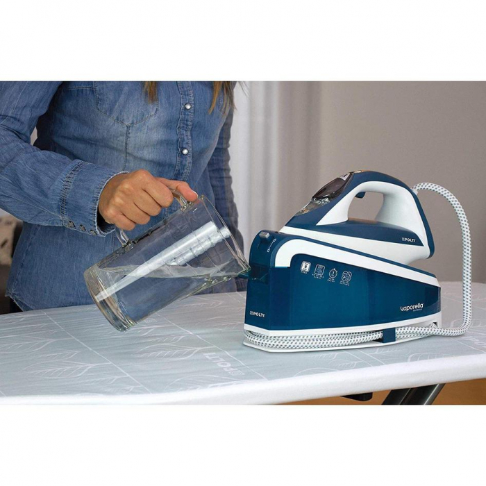 Statie de Calcat Polti Vaporella Express VE 30.10, Talpa Ceramica, 2200 W, 1.6 l, 8 BAR, 240 gr/min, Alb/Albastru [5]