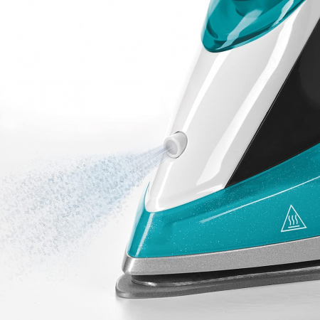 Fier de Călcat cu Abur Polti Vaporella Quick & Slide QS220, Talpă Înveliș Ceramic, 2400 W, Jet abur 250 gr, Rezervor 350 ml, Gri/Verde [3]