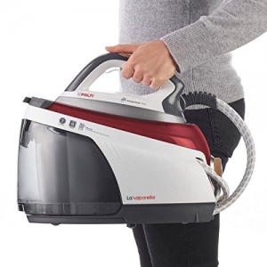 Statie de Calcat Polti La Vaporella XM80C, Talpa Aluminiu, 2350 W, 1.5 l, Boiler 7 Bar, Pompa 15 Bar, Functie Steam Pulse 450 gr, Alb/Visiniu [2]