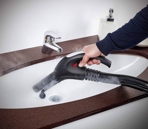Aspirator cu Abur Polti Vaporetto Lecoaspira FAV 50, 2450 W, Cu Functie de Spalare/Uscare si Filtrare Prin Apa, Alb/Rosu [13]
