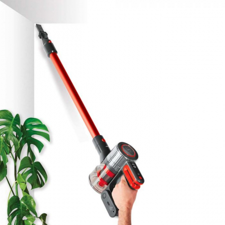 Aspirator Vertical fără Fir Polti Forzaspira D-Power SR550, Multiciclonic, Reîncărcabil, Motor Digital, 3 Programe, Autonomie Lucru 40 min, 0.6 l, Roșu/Gri [3]