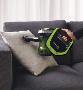 Aspirator Vertical Polti Forzaspira Slim SR110, Fara Sac, Fara Fir, Baterie 21,9V Li-Ion, Autonomie de lucru 50 min, 2.6 Kg, Negru/Verde [3]