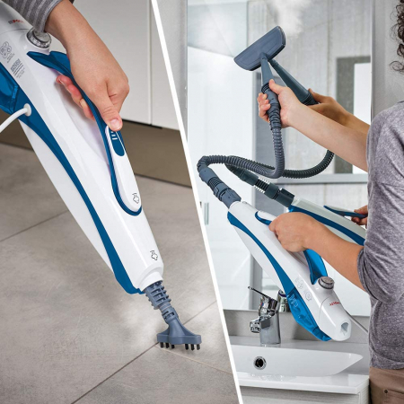 Mop cu Abur Polti Vaporetto SV 460 Double, 15 in 1, 1500 W, 2.4Kg, Alb/Albastru [5]