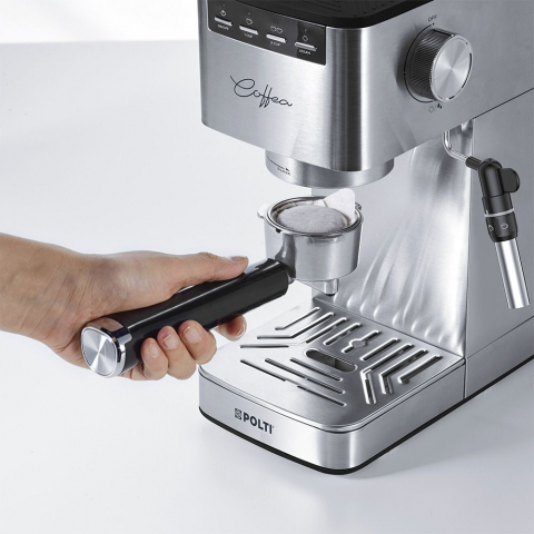 Polti Coffea P10S espressor de cafea pentru espresso și cappuccino, compatibilă cu cafea măcinată și capsule E.S.E. de 44 mm, Steamymilk pentru spumarea laptelui, rezervor detașabil de 1,3 l, 1450 W, [5]