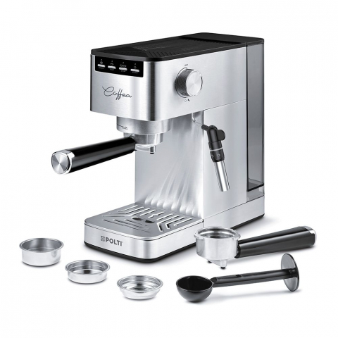 Polti Coffea P10S espressor de cafea pentru espresso și cappuccino, compatibilă cu cafea măcinată și capsule E.S.E. de 44 mm, Steamymilk pentru spumarea laptelui, rezervor detașabil de 1,3 l, 1450 W, [0]