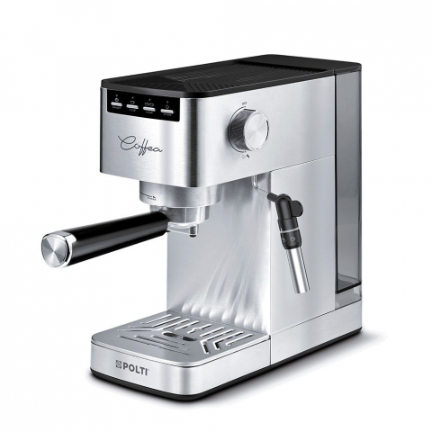 Polti Coffea P10S espressor de cafea pentru espresso și cappuccino, compatibilă cu cafea măcinată și capsule E.S.E. de 44 mm, Steamymilk pentru spumarea laptelui, rezervor detașabil de 1,3 l, 1450 W, [1]